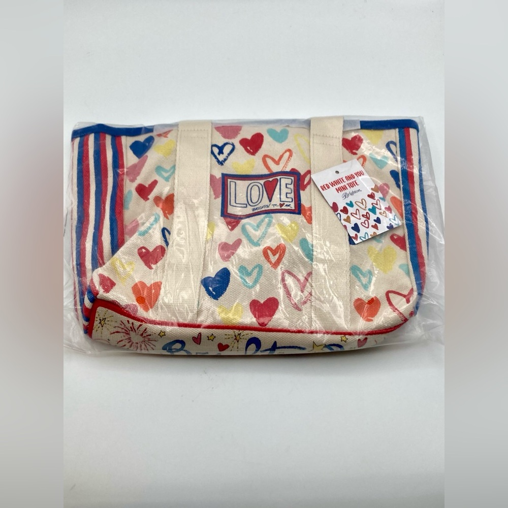 NWT Brighton Red White and You Mini Tote Crossbody Purse Sparkle and Shine LOVE